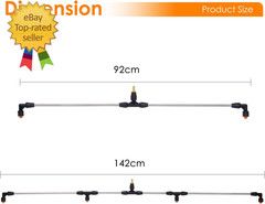 Metal 4-Nozzle Poly Boom Wand – Easy-To-Assemble Sprayer Boom