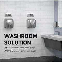 AIKE Elephant Power Commercial Hand Dryer High Speed Auto Warm Wind, Brushed …