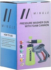 M MINGLE High Pressure Washer Gun Snow Foam Black, Green, Red, White, Yellow