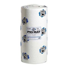 Pig 26400 Sorbent Roll, 32 Gal, 30 In X 150 Ft, Oil, White, Polypropylene