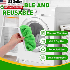 8Pcs Reusable Microfiber Mop Pads Swiffer Compatible Washable Wet Dry FROM USA