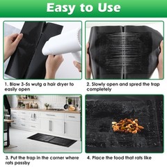 Qualirey 5 Pack 24 x 11” Mouse Glue Traps, Anti Slip Rat Snake Rodent…