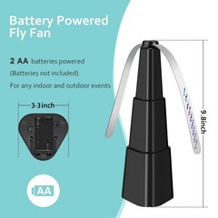 Fly Fans for Tables, Fan Outdoor Indoor Keep Flies Away, Black 4 Pack