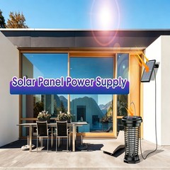 Portable Solar Mosquito Lamp, Fly and Mosquito Trap, Dual Solar Panels, 3 charge