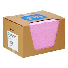 Pig Mat354 Sorbent Pad, 22 Gal, 15 In X 20 In, Universal, Pink, Polypropylene