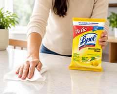 Lysol To Go Disinfecting Wipes Lemon Lime Scent, 15 Ct. Pack of 3