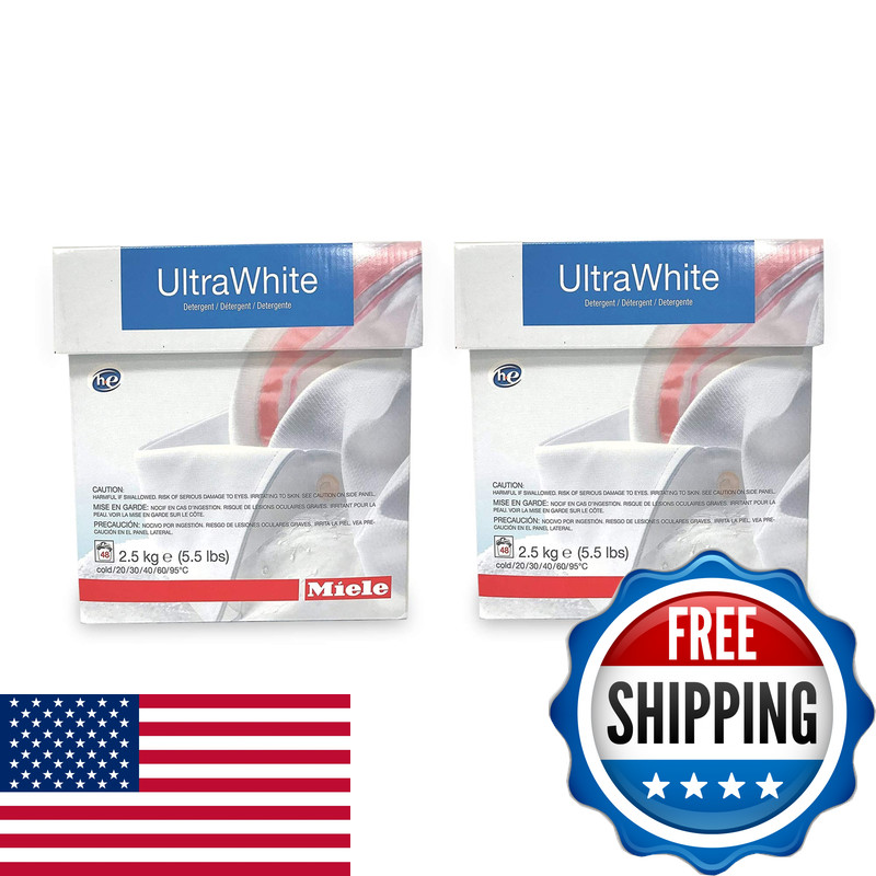 Miele Carecollection Ultrawhite Multi-Purpose Powder 5Kg 11 Lbs 96 Loads 2 Pack