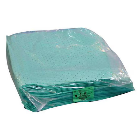 Spilfyter G-78 Sorbent Pad, 62 Gal, 16 In X 36 In, Universal, Green,