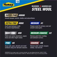 Rhodes American 10121110 Fine Grit Steel Wool Pads 8-3/4 L in. (Pack of 6)