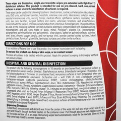 *1-Pack* Opti-Cide3 Surface Disinfectant Cleaner 6″ x 10″ Wipes Large OCW06-100