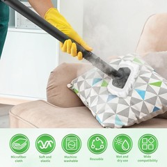 10 Pack Universal Steam Mop Pads, Pads for Handheld White