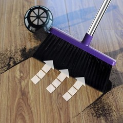 Broom and Dustpan Set, Upright Purple with 1 Count (Pack of 1),