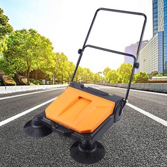 26″ FLOOR GARDEN WORKSHOP PUSH SWEEPER DOMESTIC & WET BRUSHES Cleaning Tool NEW
