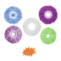 5 Replacement Mop Micro Head Refill for 360° Spin Magic 5 Count (Pack of 1)