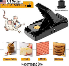 Mouse Trap, Small Mice Trap Indoor Quick Effective Sanitary M01-12Pack, Black