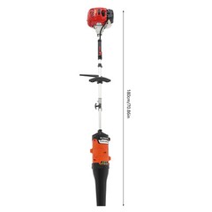 52cc Gas Power Handheld Sweeper Broom W/ Blower Driveway Turf Grass Snow Clean