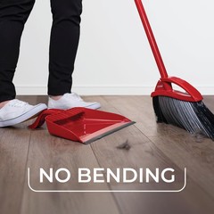 O-Cedar Pet Pro PowerCorner Broom, Broom With Step-on Dustpan