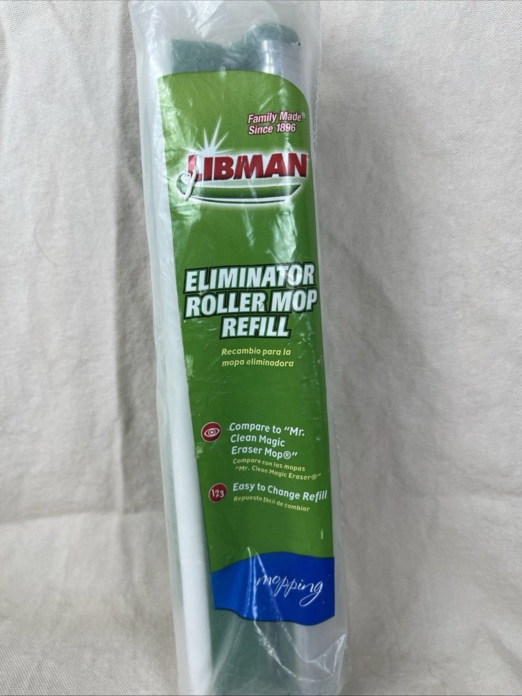 NIP LIBMAN Eliminator Roller Mop Refill #02029 Eraser Eliminator Mop Refill