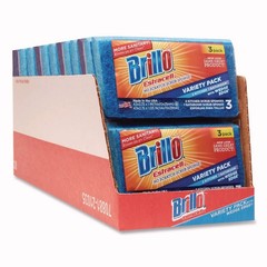 Brillo 21035 Estracell 4.5″ x 2.75″ Scrub Sponge – Blue/Purple/White (8/CT) New