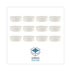 Boardwalk 6102B 3.5″ x 2000′ JRT Septic Safe 2Ply Bath Tissue – JBO, WT(6/CT)New