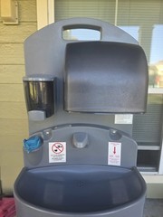 Uline Portable Hand Wash Station Gray Cabinet Assembly, Model H-8883