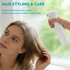 HPPFFY Continuous Spray Bottle for Hair, 1Pack Whole 6.8 Ounces, White
