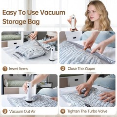 Travel Vacuum Bags for Clothing with Rechargeable Electric Pump – Portable Space