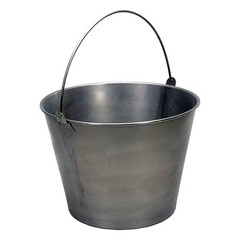 Manufacturer Varies 5 gal Round Tapered Bucket, Silver, 304 Stainless steel