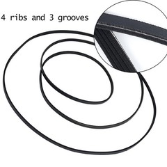 WE12M29/ WE03X29897 Dryer Drum Drive Belt Compatible with 89.5 inches, Black