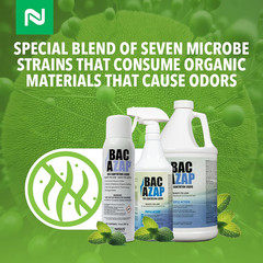 Bac-Azap Bio Sanitation Liquid Spray Organic Odor Cleaner 14 oz by Nisus Corp