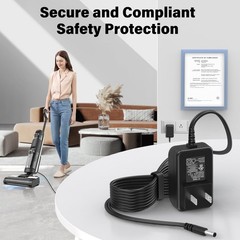 HIENADTOR 26V Charger for TINECO A10 A11 S3 S5 Cordless Stick Vacuum, BLACK