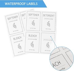 KitHero Laundry Detergent Dispenser Set with 1 Count (Pack of 2), Glass Lid