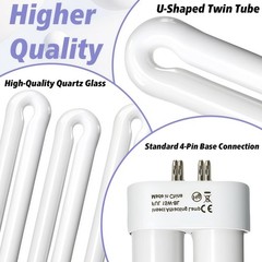 4 Pcs 15-Watt 4-Pin Base Replacement Bulb – Compatible with Black Flag 4 Pack