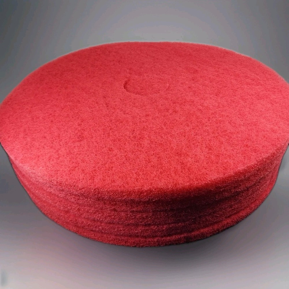 Powr-Flite Floor Pads, 20″ Diameter, Red, 5/Carton Free Shipping