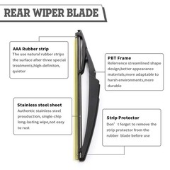Rear Wiper Arm & Blade Kit,Exact-Fit Replacement for Mini Cooper R56 2007-201…