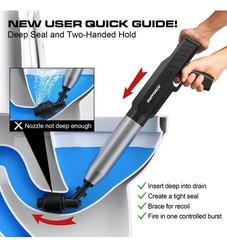 ‌Electric Toilet Plunger for Bathroom, High-Pressure Heavey Duty Clog Remover