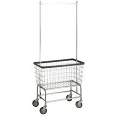 R&B Wire 200F56 Large Capacity Wire Frame Metal Laundry Cart with Double Pole…