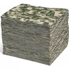 Spilltech Svp100h Sorbent Pad, 17 Gal, 15 In X 19 In, Universal, Camouflage,