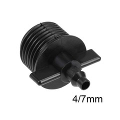 uxcell Barb Drip Pipe Connector 1/2 BSPF Male Thread 4/7mm Hose 4/7mm, Black