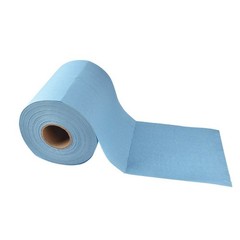 1Roll 500 Sheets Blue Non-Woven Fabric Wipes Oil/Water-Absorbent Lint-Free Paper