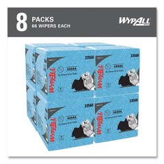 Kimtech* KIMTEX Wipers, 1/4 Fold, 12 1/2 x 13, Blue, 66/Box, 8 Boxes/Carton