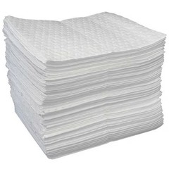 Oil-Dri L90812 Sorbent Pad, 25 Gal, 15 In X 19 In, Universal, White,