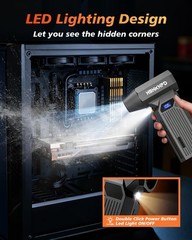 Compressed Air Duster, 150000RPM Super Power Electric Air Duster with Brushle…