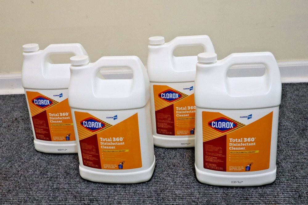 Lot of 4 – 1 Gallon Of Clorox Total 360 Disinfectant Cleaner