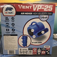 B-Air VP-25 1/4 HP Air Mover for Water Damage Restoration New Sealed Stackable !