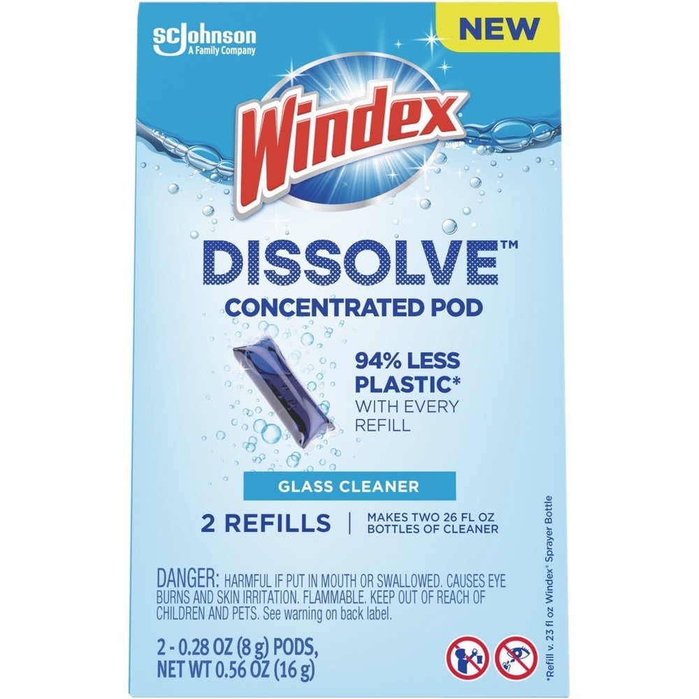Windex Dissolve Concentrated Pod Refills – Pack of 2 of 0.28 Oz
