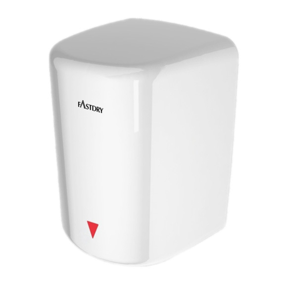 FastDry HK-JA01 (110V/120V) JETAirflow White Steel Hand Dryer w/ FREE Wall Plug