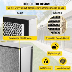 HEPA Filter Replacement Pleated Air Filter 24x24x11.5in Galvanized Frame