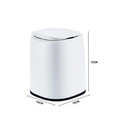 Mini Trash Can with Lid, Pop Up Countertop Wastebasket, Tiny Plastic Trash Bi…