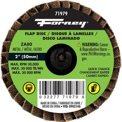 Quick Change Flap Disc, 80 Grit, 2 in – 11 Each FOR-71979